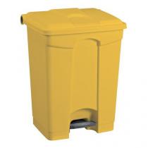  Plastový odpadkový koš Manutan, objem 45 l, žlutý