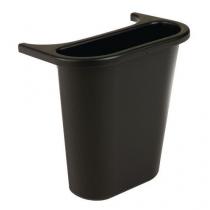  Vnější závěsný plastový odpadkový koš Rubbermaid Soft, černý, objem 4,5 l