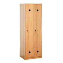  Dřevěná šatní skříň Jacob, 2 oddíly, buk