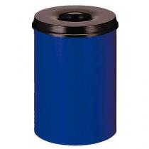  Kovový samozhášecí odpadkový koš Hole, objem 80 l, modrý