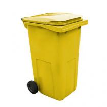  Plastová venkovní popelnice na tříděný odpad, objem 240 l, žlutá