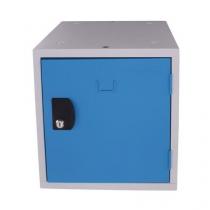  Svařovaný šatní box Manutan Frank, šedý/modrý