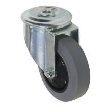  Antistatické gumové přístrojové kolo se středovým otvorem, průměr 100 mm, otočné, kuličkové ložisko