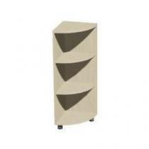  Přístavbová rohová skříň pravý Set, 118 x 40 x 40 cm, otevřená, dezén javor jersey