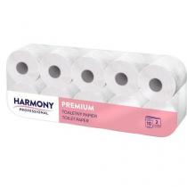  Toaletní papír Harmony Professional 2vrstvý, 200 útržků, bílý, 10 ks