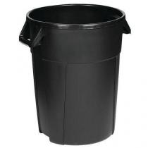  Plastový odpadkový koš Manutan Pure, objem 85 l, černá