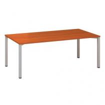  Konferenční stůl Alfa 420 s šedým podnožím, 200 x 100 x 74,2 cm, dezén třešeň
