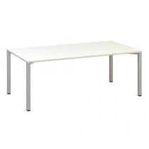  Konferenční stůl Alfa 420 s šedým podnožím, 200 x 100 x 74,2 cm, dezén bílá