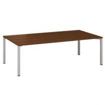  Konferenční stůl Alfa 420 s šedým podnožím, 240 x 120 x 74,2 cm, dezén ořech