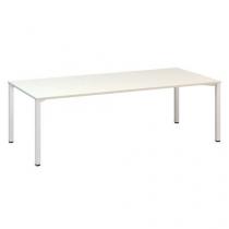  Konferenční stůl Alfa 420 s bílým podnožím, 240 x 100 x 74,2 cm, dezén bílá