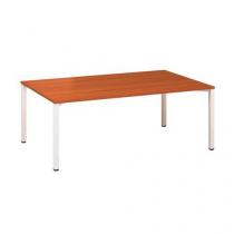  Konferenční stůl Alfa 420 s bílým podnožím, 200 x 120 x 74,2 cm, dezén třešeň