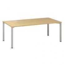  Konferenční stůl Alfa 420 s šedým podnožím, 200 x 100 x 74,2 cm, dezén divoká hruška