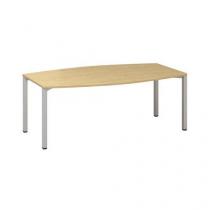  Konferenční stůl Alfa 420 s šedým podnožím, 200 x 110 x 74,2 cm, dezén divoká hruška