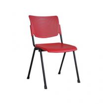  Plastová jídelní židle MIA Black, červená