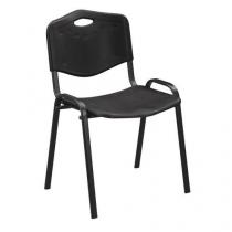  Plastová jídelní židle Manutan ISO, černá