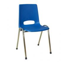  Plastová jídelní židle Pavlina Chrom, modrá