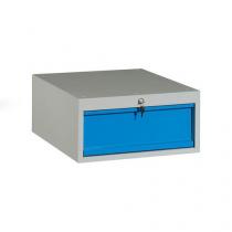  Závěsný kontejner, 26 x 51 x 59, 1 zásuvka, šedý/modrý