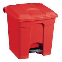 Plastový odpadkový koš Manutan, objem 30 l, červený