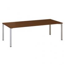  Konferenční stůl Alfa 420 s šedým podnožím, 240 x 100 x 74,2 cm, dezén ořech