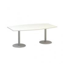  Konferenční stůl Alfa 400, 200 x 110 x 74,2 cm, deska barel, dezén bílá, RAL9022