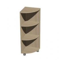  Přístavbová rohová skříň  pravý Set, 118 x 40 x 40 cm, otevřená, dezén světlé dřevo