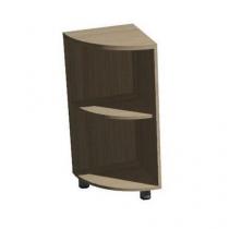  Přístavbová rohová nízký skříň levý Set, 85 x 40 x 40 cm, otevřená, dezén světlé dřevo