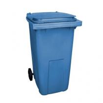  Plastová venkovní popelnice na tříděný odpad, objem 240 l, modrá