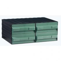  Modulový organizér PS, 4 zásuvky, černý/zelený, 52,2 x 39 x 22,8 cm