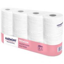  Toaletní papír Harmony Professional 2vrstvý, 250 útržků, bílý, 8 ks