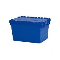  Plastový přepravní box ALC s víkem, modrý, 68 l