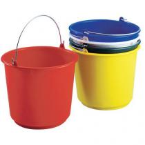  Plastové kbelíky Manutan, 5 x 12 l