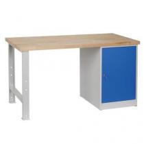  Dílenský stůl Weld se skříňkou 80 cm, 84 x 150 x 68,5 cm, šedý