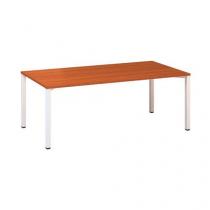  Konferenční stůl Alfa 420 s bílým podnožím, 200 x 100 x 74,2 cm, dezén třešeň