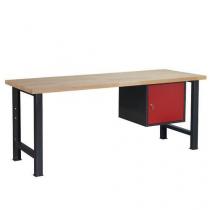  Dílenský stůl Weld se skříňkou 41 cm, 84 x 200 x 80 cm, antracit