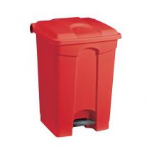  Plastový odpadkový koš Manutan, objem 70 l, červený