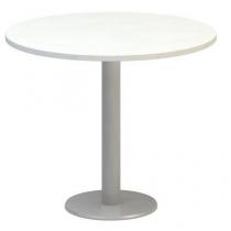  Kruhový konferenční stůl Alfa 400, 90 x 74,2 cm, dezén bílá, RAL9022