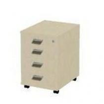  Mobilní kontejner Set, 63 x 43 x 54 cm, 4 zásuvky, dezén javor jersey