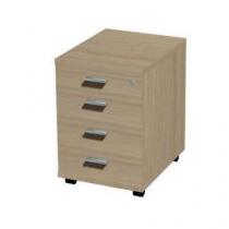  Mobilní kontejner Set, 63 x 43 x 54 cm, 4 zásuvky, dezén světlé dřevo