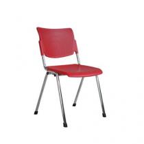  Plastová jídelní židle MIA Chrom, červená