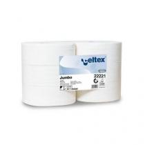  Toaletní papír Celtex Lux Jumbo 2vrstvý, 27 cm, 1780 útržků, bílý, 6 rolí