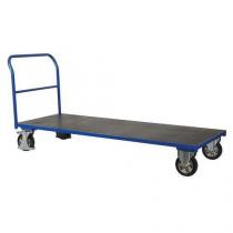  Plošinový vozík s madlem, do 1 000 kg, 100,6 x 212,8 x 80 cm