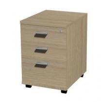  Mobilní kontejner Set, 63 x 43 x 54 cm, 3 zásuvky, dezén světlé dřevo