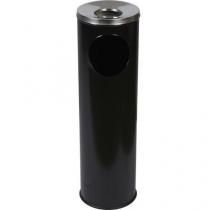  Kovový odpadkový koš Pillar s popelníkem, objem 15 l, černý