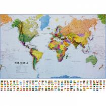 Svět - politická mapa, 136 x 100 cm