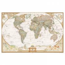 Svět - politická mapa Executive, 116 x 77 cm, hliníkový rám
