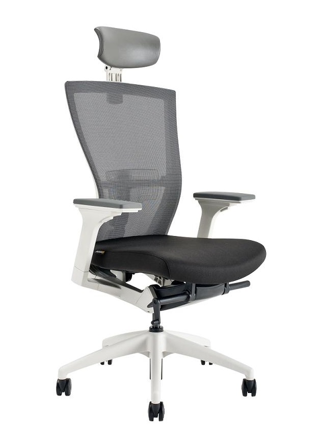 kancelářská židle MERENS WHITE s podhlavníkem