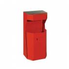  Kovový venkovní odpadkový koš Chafer s popelníkem, objem 50 l, červený