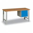  Dílenský stůl Weld se skříňkou 41 cm, 84 x 120 x 68,5 cm, šedý