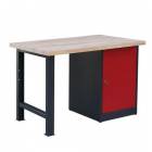  Dílenský stůl Weld se skříňkou 80 cm, 84 x 120 x 80 cm, antracit