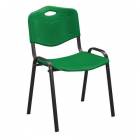 Plastová jídelní židle Manutan ISO, zelená